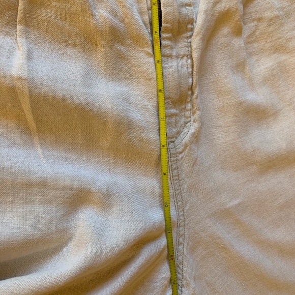 Eddie Bauer 100% Linen Elastic Waist Trousers Khaki Plus Size XXL - Picture 9 of 10